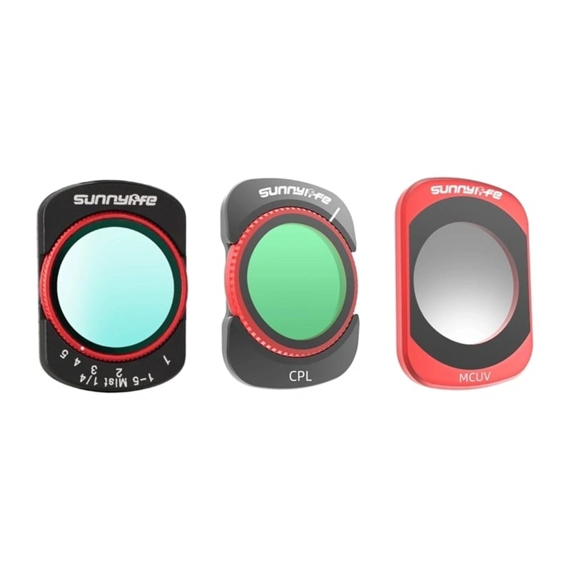Sunnylife-filtersæt til Osmo Pocket 4 og Pocket 3: VND2-32, CPL, MCUV, Black Mist 1/4
