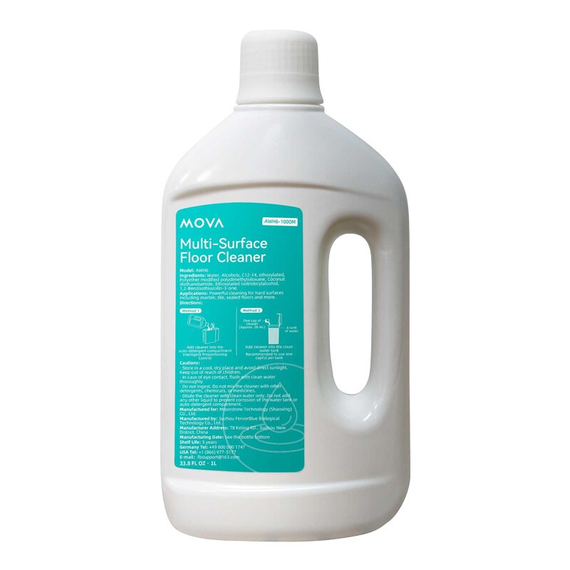 Alsidig gulvrens til MOVA P10 Ultra/P10 Pro Ultra/S20 Ultra/P20 Ultra/G30S Ultra m.fl. 1 l
