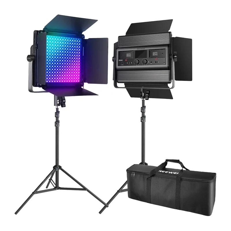 Sæt med 2 NEEWER RGB1200 60 W V4 LED-lamper