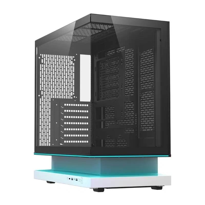 DarkFlash F1 ATX-computerkabinet + 6 blæsere (hvid)