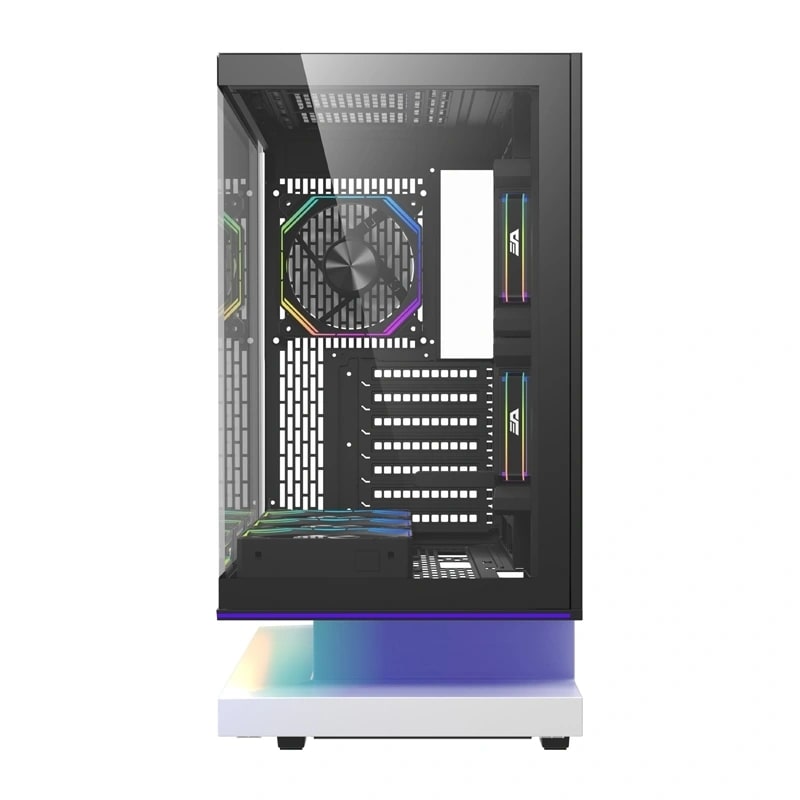 DarkFlash F1 ATX-computerkabinet + 6 blæsere (hvid)