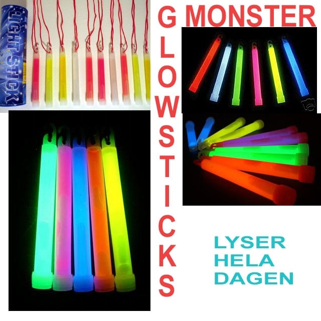 10st Stora Gule Glowsticks