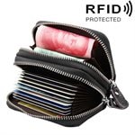 Sort Tegnebog med RFID beskyttelse - Mange rum